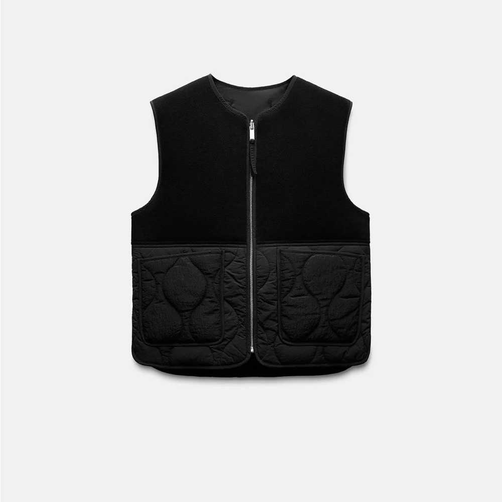ZARA reversible wool blend vest